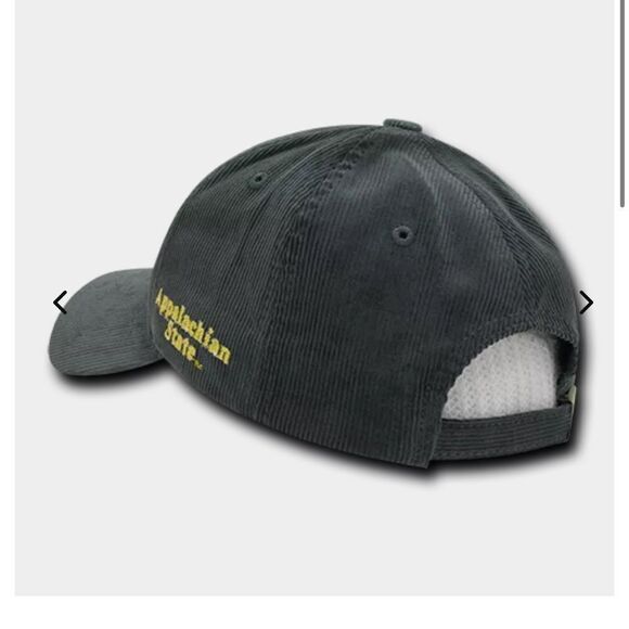 W republic Appalachian State Mountaineers Structured Corduroy CapCHARCOAL OS NWT - Picture 3 of 9